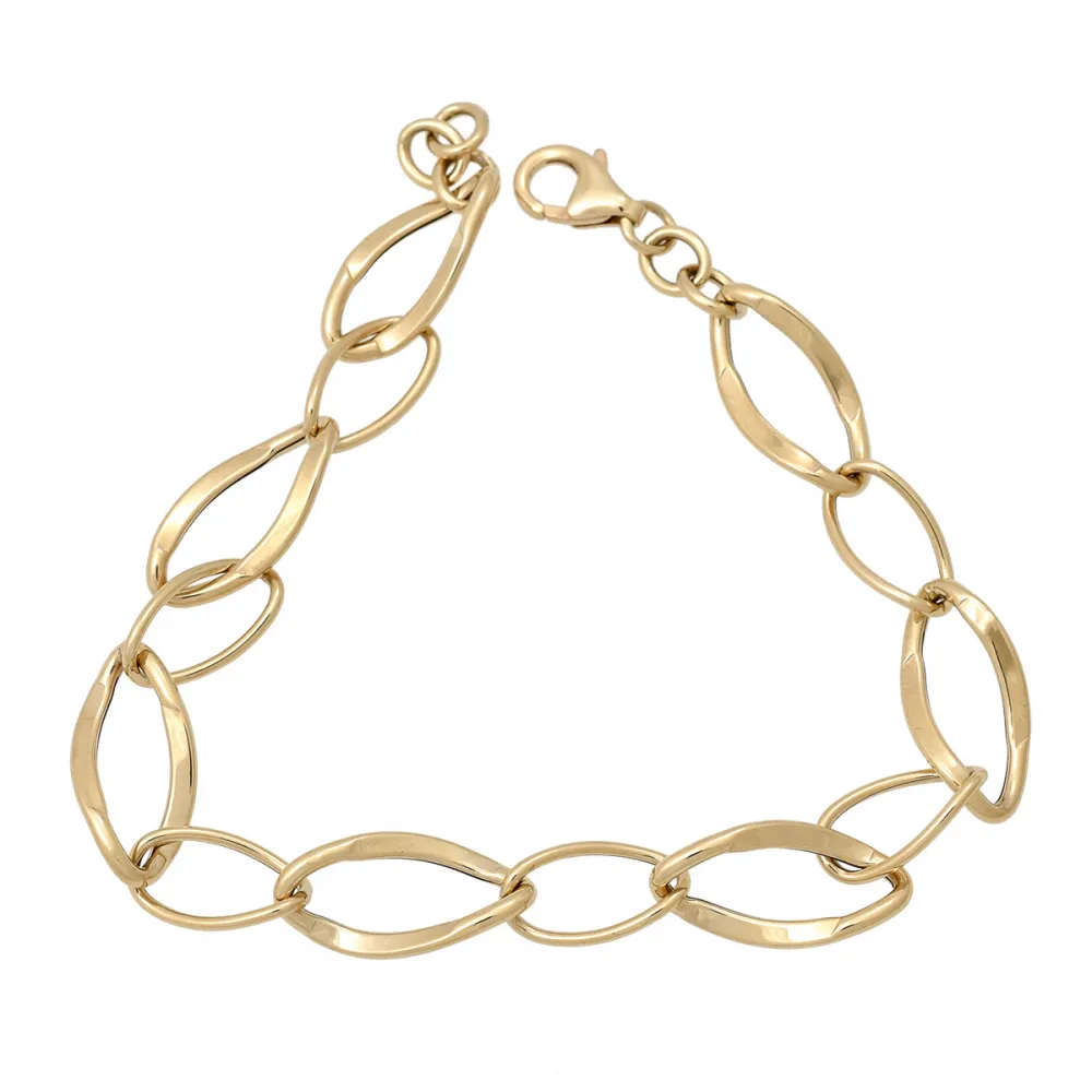 14K Χρυσό Βραχιόλι με Κρίκους BR384KT