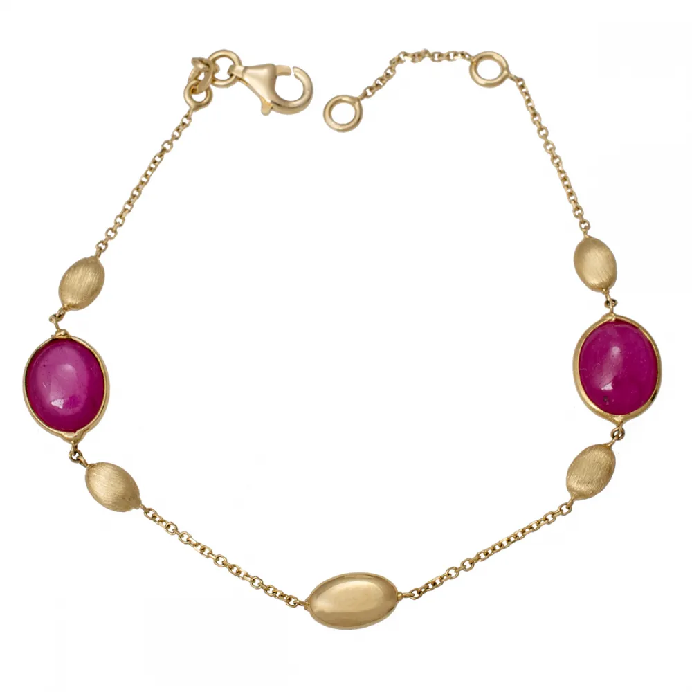 14K Χρυσό Βραχιόλι με Τουρμαλίνη (Ο Πολύτιμος Λίθος του Έρωτα) BR424KV