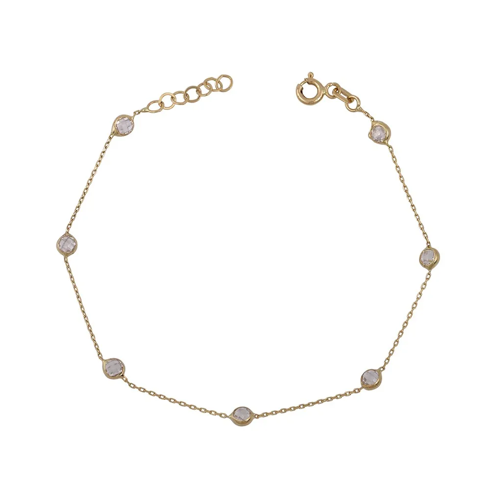 14K Χρυσό Βραχιόλι με Ζιργκόν BR4331