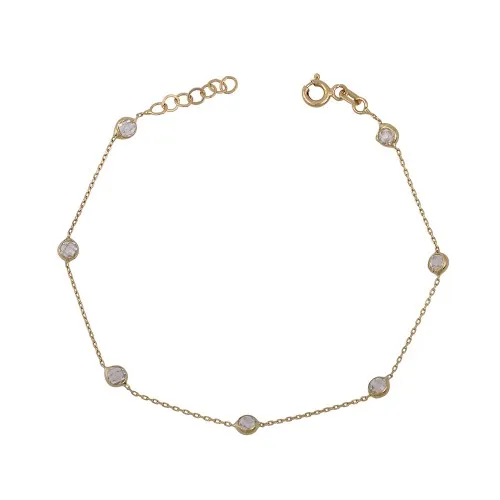 14K Χρυσό Βραχιόλι με Ζιργκόν BR4331