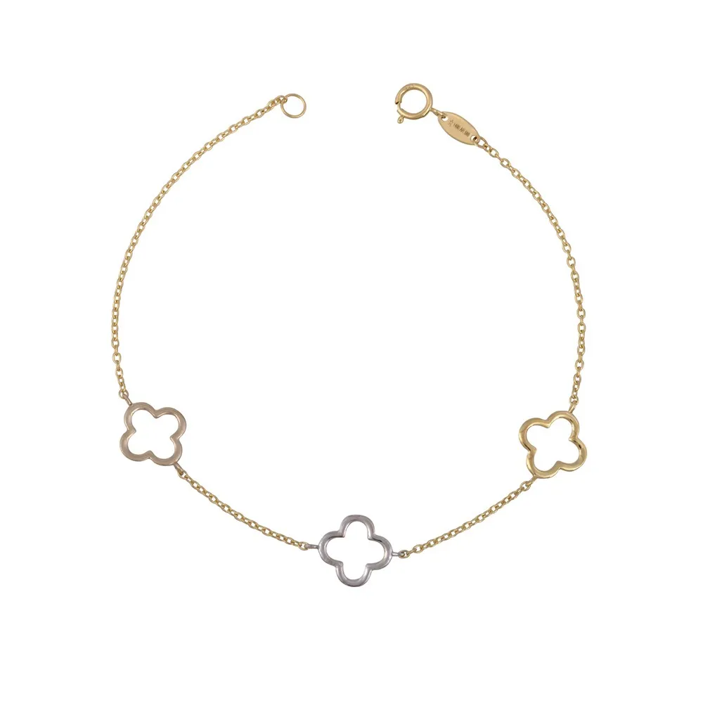 14K Χρυσό Δίχρωμο Βραχιόλι BR5004O