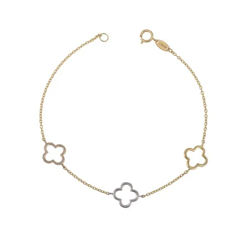 14K Χρυσό Δίχρωμο Βραχιόλι BR5004O