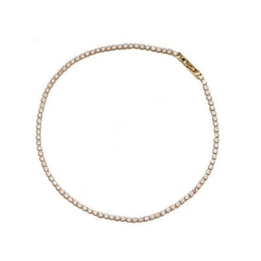 14K Χρυσό Bραχιόλι Ριβιέρα με Λευκά Ζιργκόν BR5126VR