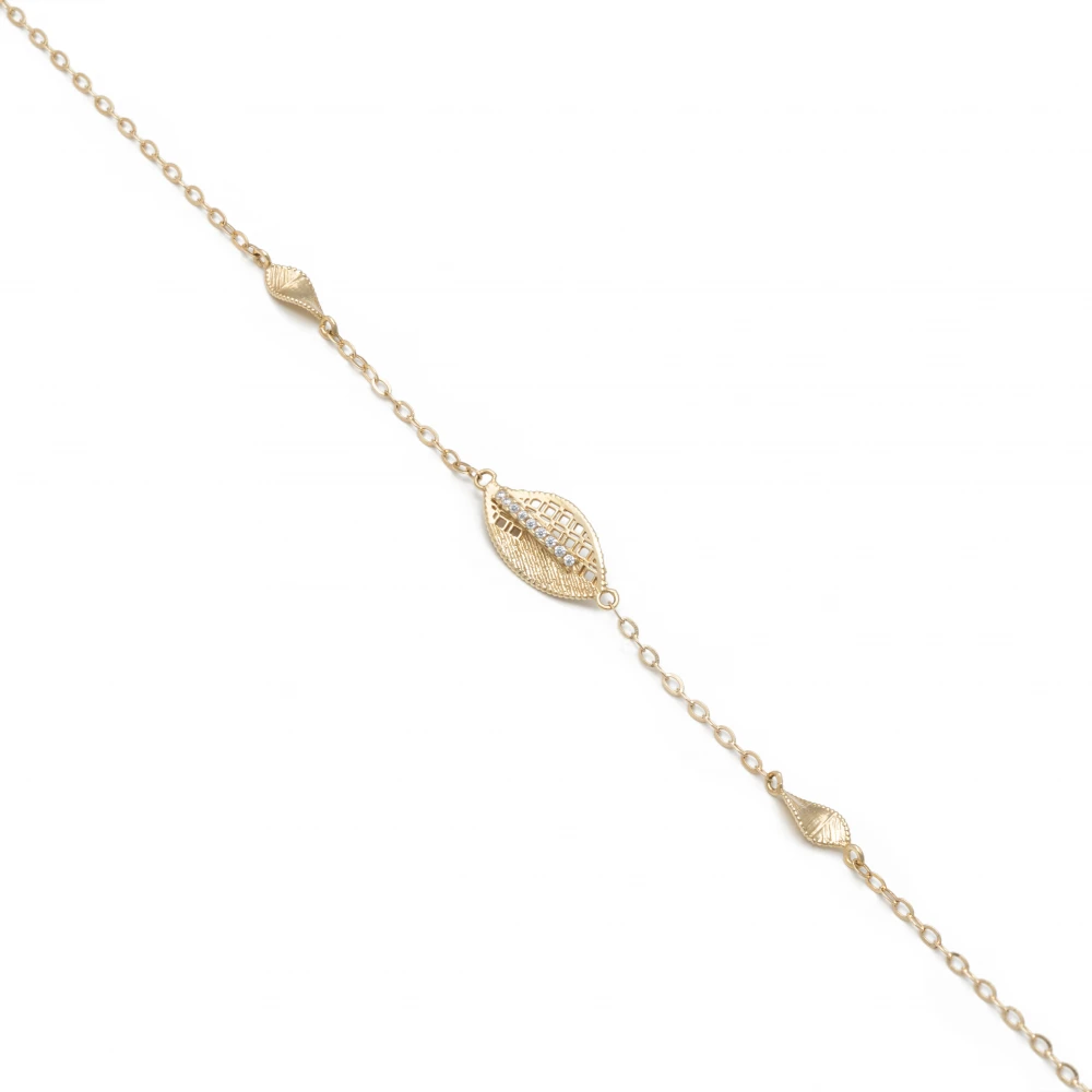 14K Χρυσό Βραχιόλι με Ζιργκόν BR51801