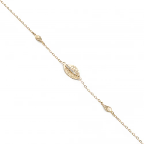 14K Χρυσό Βραχιόλι με Ζιργκόν BR51801