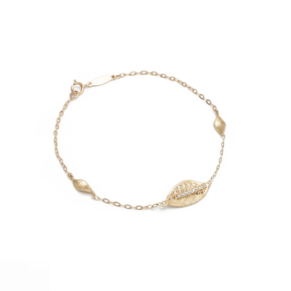 14K Χρυσό Βραχιόλι με Ζιργκόν BR51801