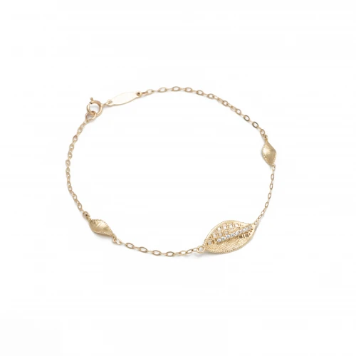 14K Χρυσό Βραχιόλι με Ζιργκόν BR51801