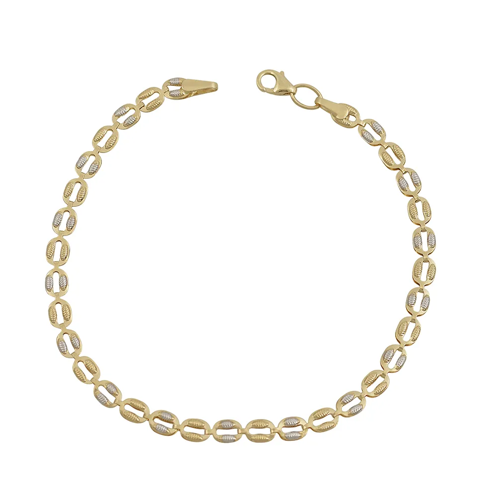 14K Χρυσό Δίχρωμο Βραχιόλι BR5237