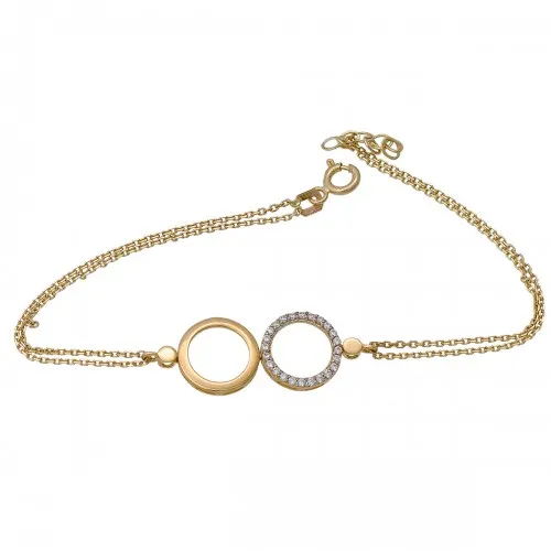 14K Χρυσό Bραχιόλι με Ζιργκόν BR58701