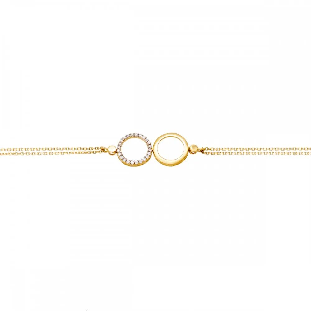 14K Χρυσό Bραχιόλι με Ζιργκόν BR58701