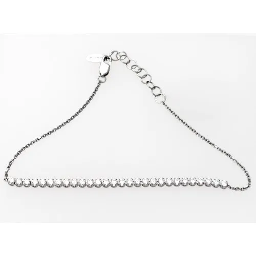14K Λευκόχρυσο Βραχιόλι με Ζιργκόν BR779