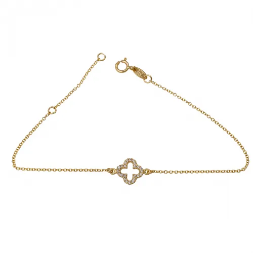 14K Χρυσό Bραχιόλι με Ζιργκόν AX1937BR