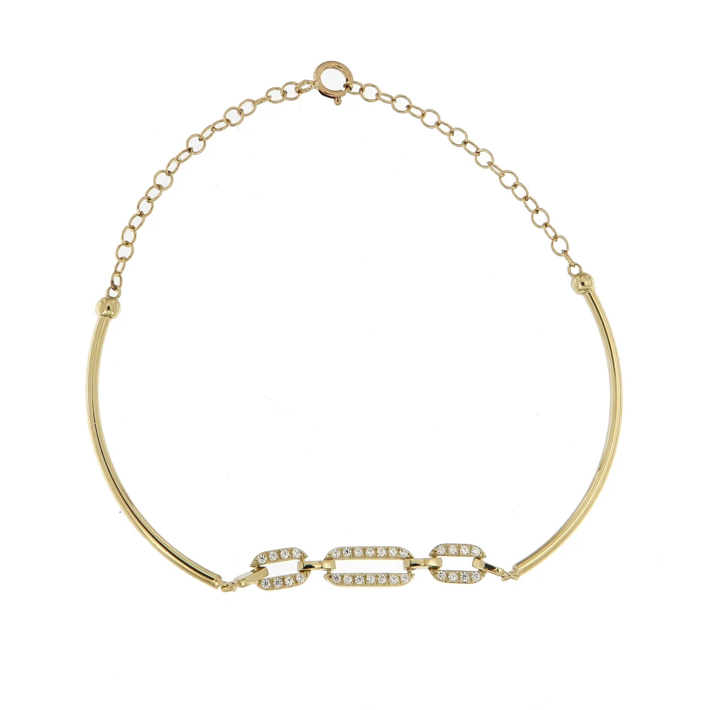 14K Χρυσό Bραχιόλι με Ζιργκόν BX1639KR