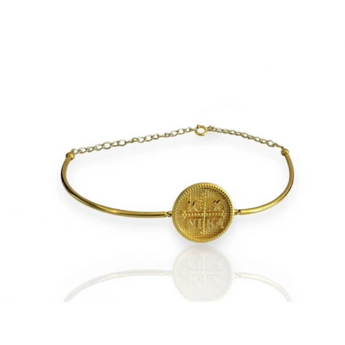 14K Χρυσό Bραχιόλι με Κωνσταντινάτο BX339KR