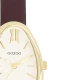 OOZOO Timepieces με Δερμάτινο Κόκκινο Λουράκι και Κάσα Χρυσό Τόνο C11635