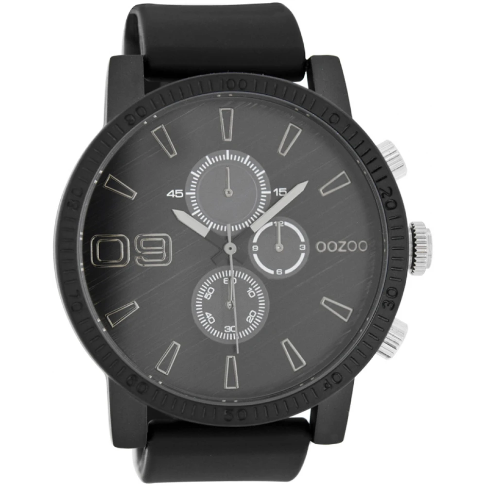 OOZOO Timepieces με Μαύρο Λουράκι από Καουτσούκ C7869