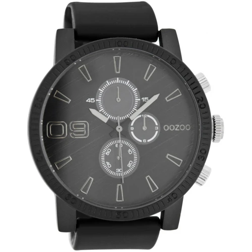 OOZOO Timepieces με Μαύρο Λουράκι από Καουτσούκ C7869