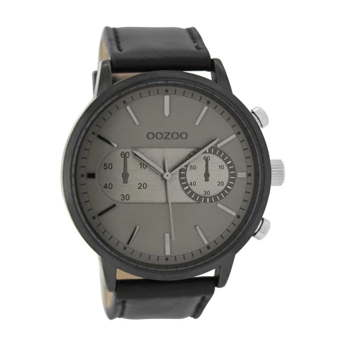 OOZOO Timepieces με Μαύρο Δερμάτινο Λουράκι C9058