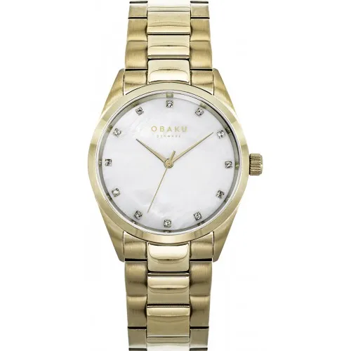 OBAKU Chili Cider Gold Stainless Steel Bracelet V263LXGWSG