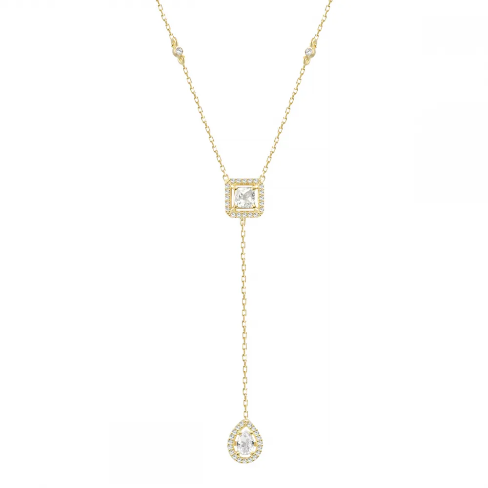 LAURA P. Κολιέ 925 Ασήμι Επιχρυσωμένο με Ζιργκόν CL03GB