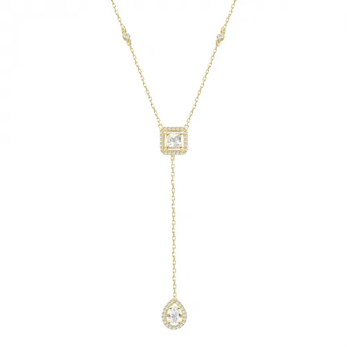 LAURA P. Κολιέ 925 Ασήμι Επιχρυσωμένο με Ζιργκόν CL03GB