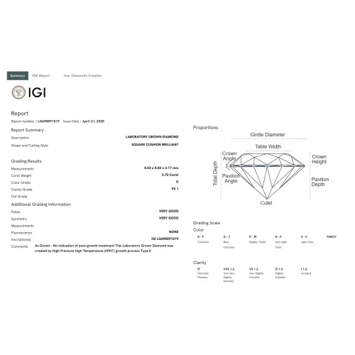 18K Χρυσό Μονόπετρο Δαχτυλίδι με Οικολογικό Διαμάντι CUS56098K
