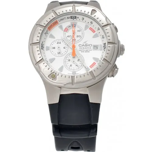 CASIO Oceanus Divers με Μαύρο Καουτσούκ Λουράκι OC-505-7AVEF