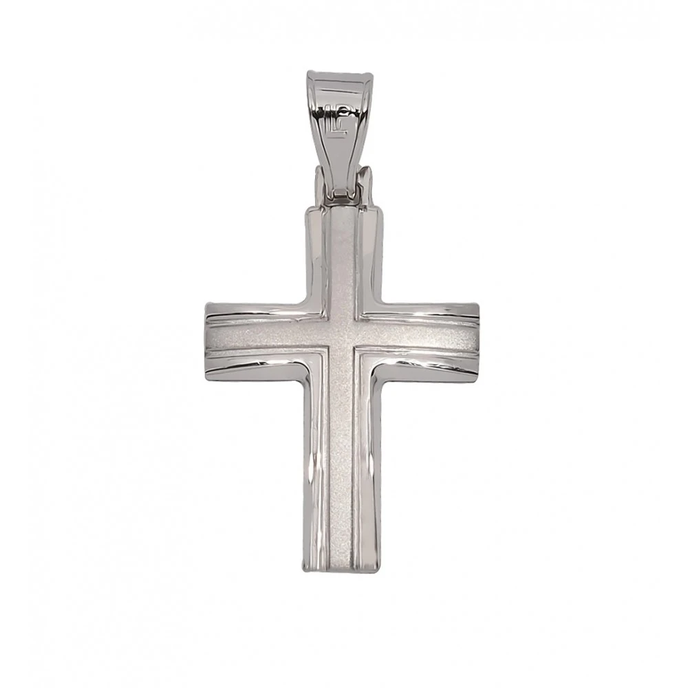 14K Λευκόχρυσος Σταυρός ST5073O