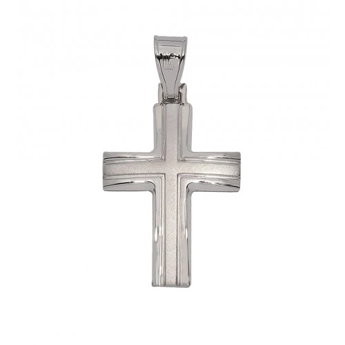 14K Λευκόχρυσος Σταυρός ST5073O