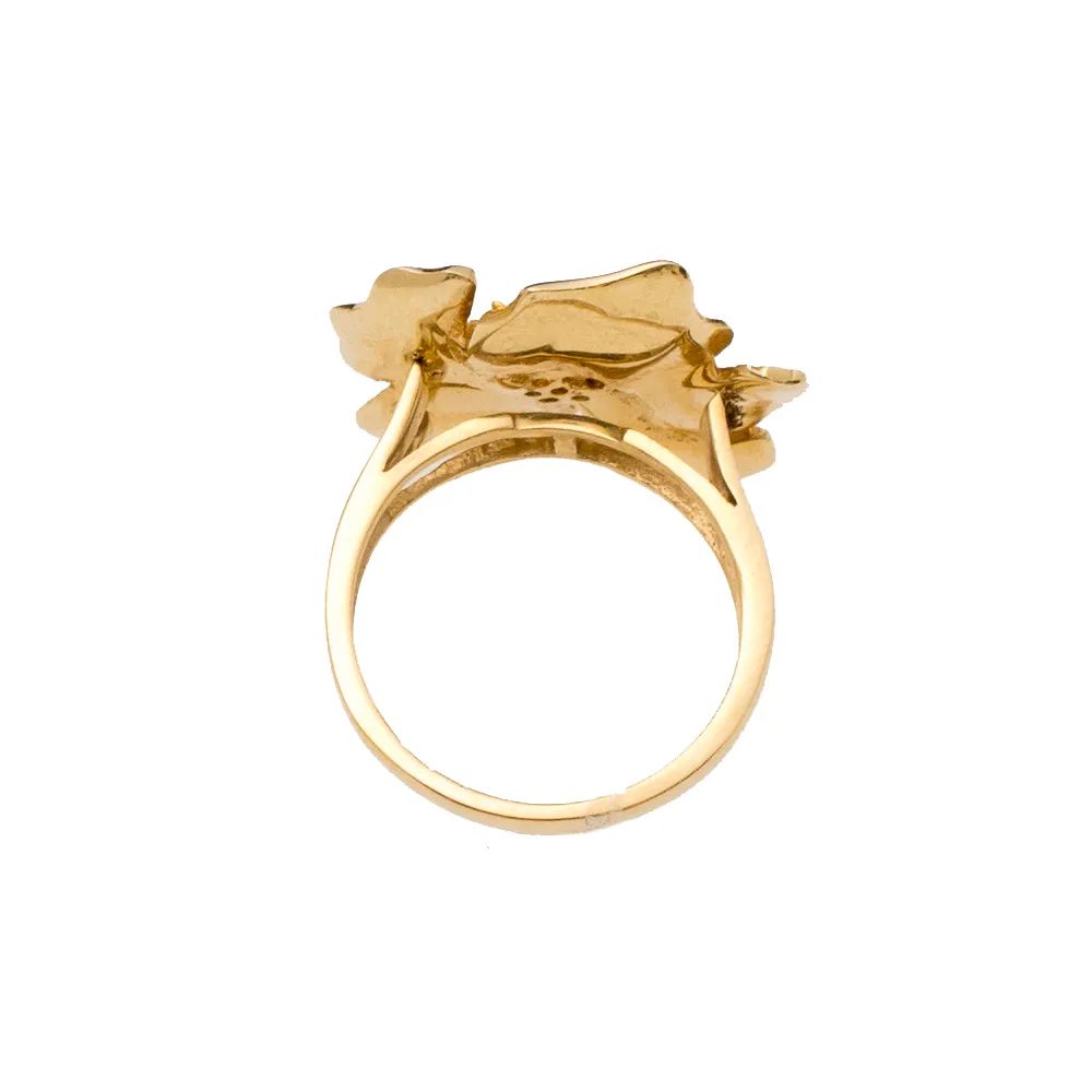 14K Χρυσό Δαχτυλίδι "Λουλούδι" με Ζιργκόν D005410