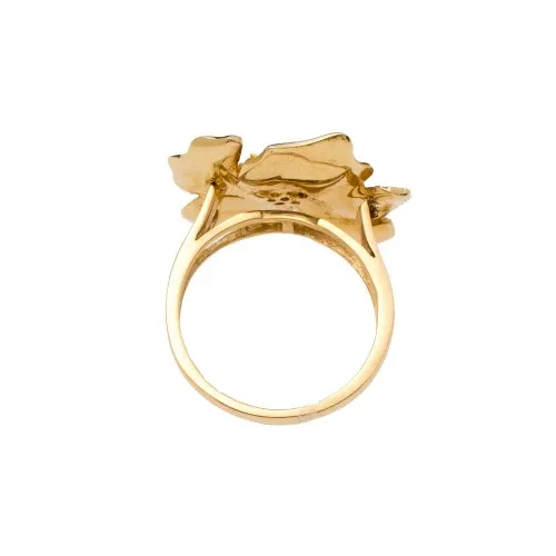 14K Χρυσό Δαχτυλίδι "Λουλούδι" με Ζιργκόν D005410