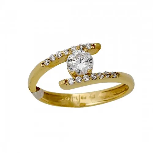 14K Χρυσό Δαχτυλίδι με Ζιργκόν D052165