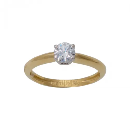 14K Χρυσό Δαχτυλίδι με Ζιργκόν D052261