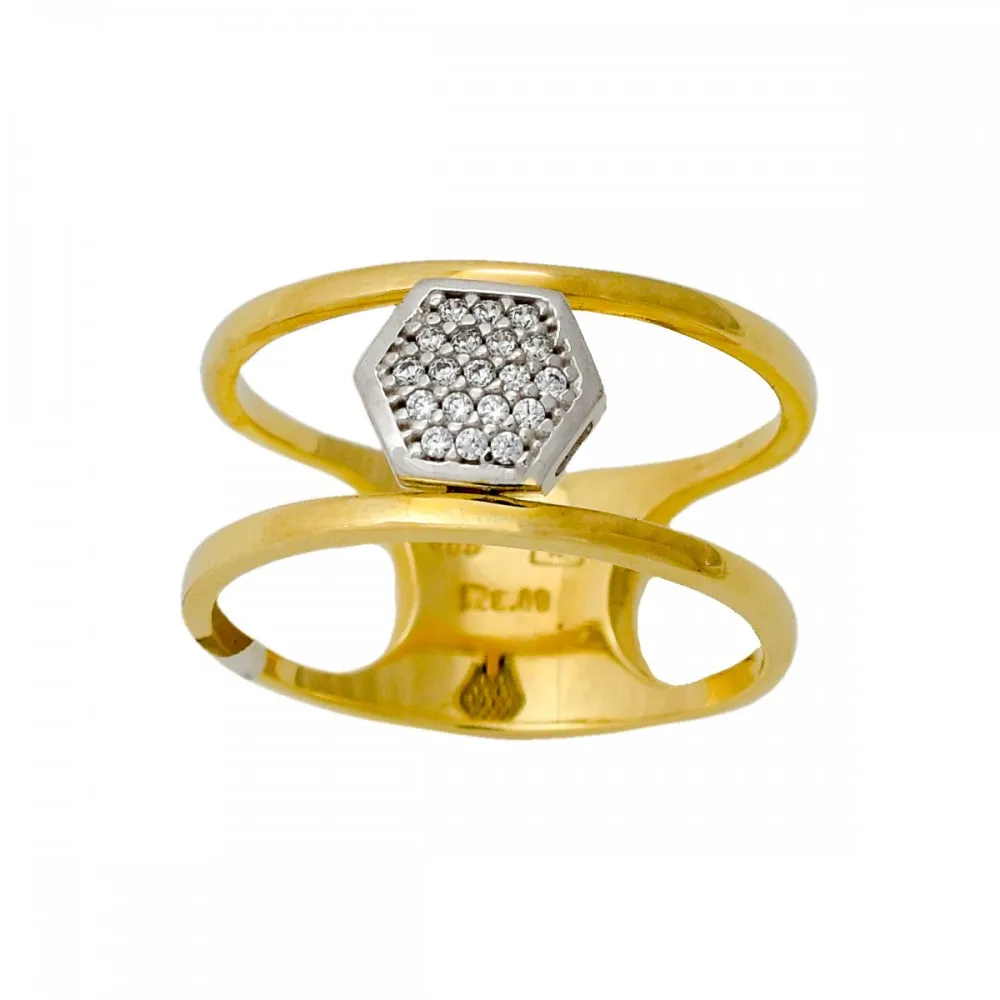 14K Χρυσό Δαχτυλίδι με Ζιργκόν D052435