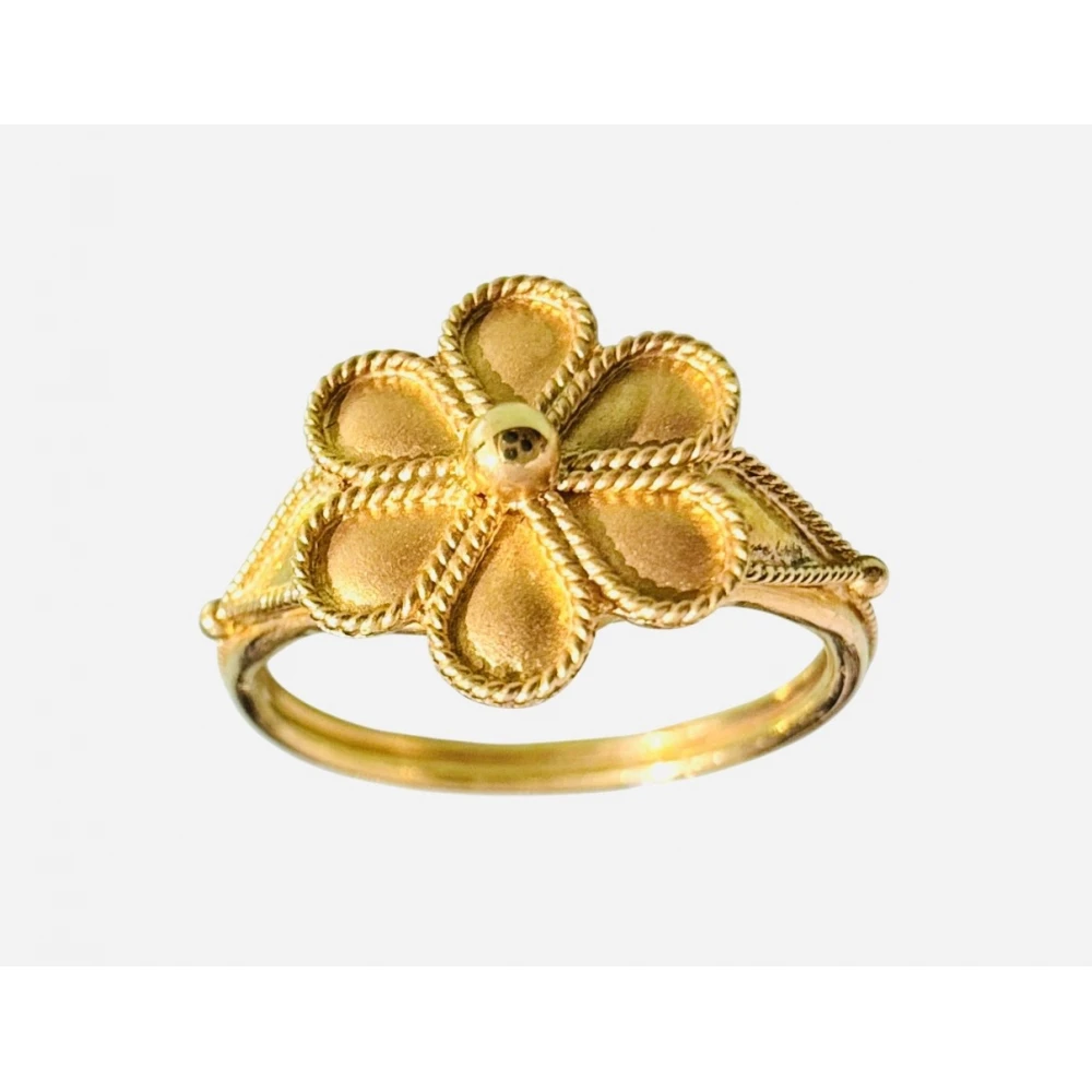 18K Χρυσό Δαχτυλίδι Χειροποίητο "Λουλούδι" D1023DM