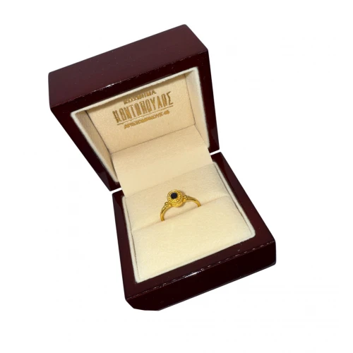 18K Χρυσό Χειροποίητο Δαχτυλίδι με Ζαφείρι D1025ZF022