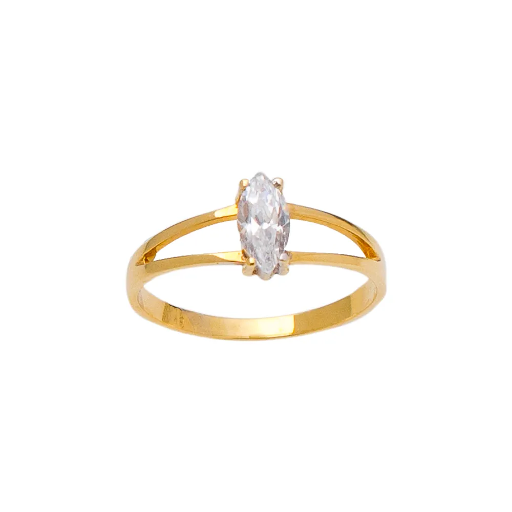14K Χρυσό Δαχτυλίδι με Ζιργκόν D190K40
