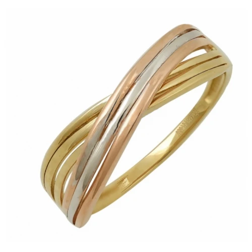 14K Χρυσό Τρίχρωμο Δαχτυλίδι D2238