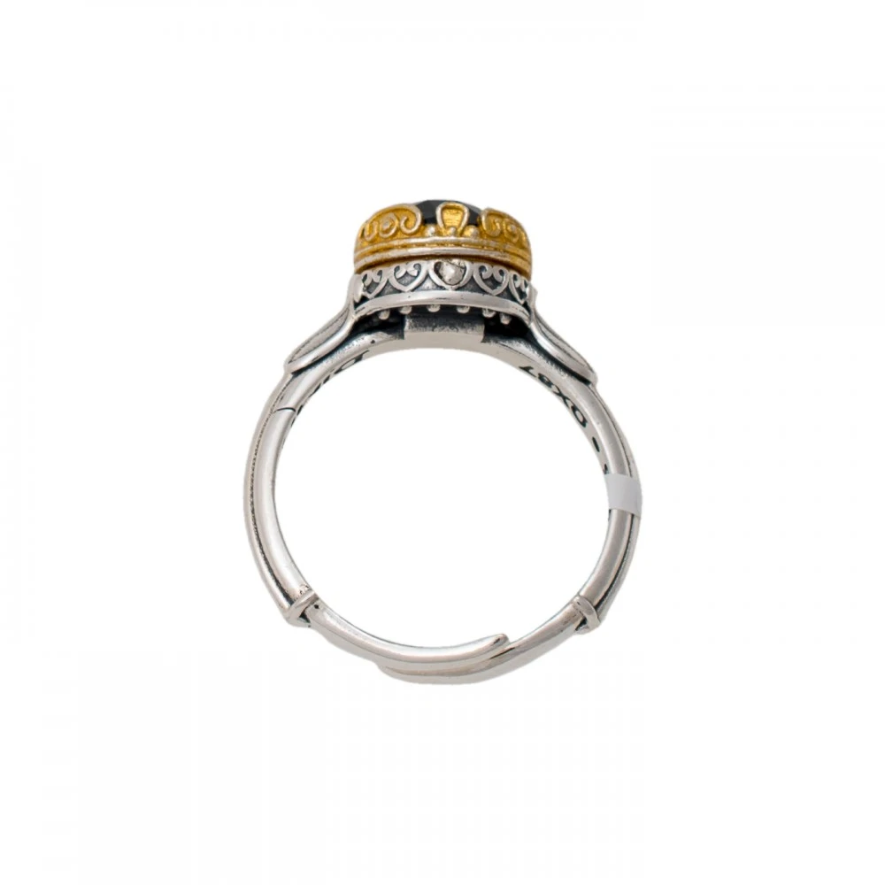 DIMITRIOS EXCLUSIVE 925Ασήμι Δαχτυλίδι με στρογγυλή Swarovski πέτρα D47