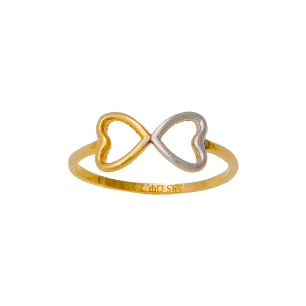 14K Χρυσό Δίχρωμο Δαχτυλίδι D5011