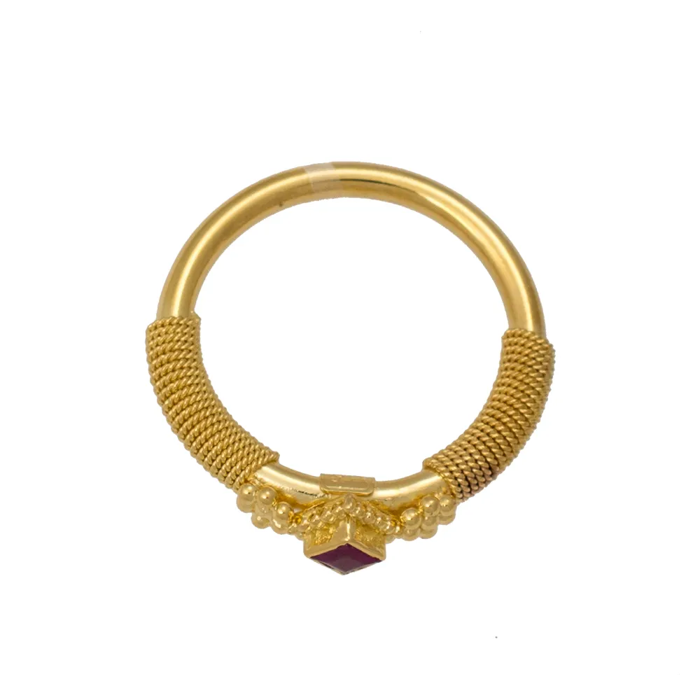 18K Χρυσό Δαχτυλίδι Χειροποίητο με Ρουμπίνι D51DM