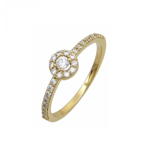 14K Χρυσό Δαχτυλίδι με Ζιργκόν D8193-0
