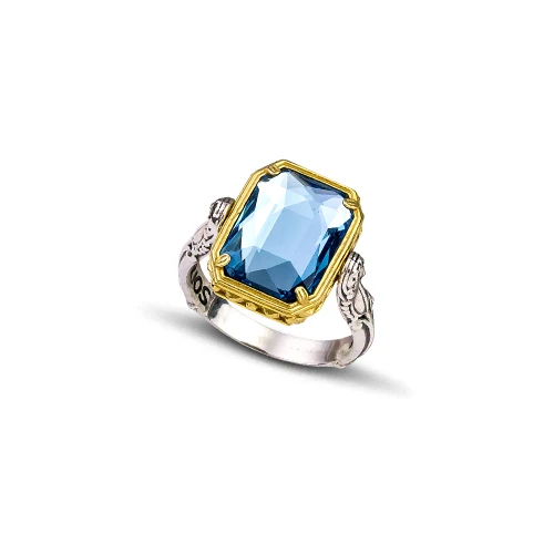 DIMITRIOS EXCLUSIVE Ασήμι 925 Δαχτυλίδι Διπλής Όψεως με Swarovski πέτρες D92