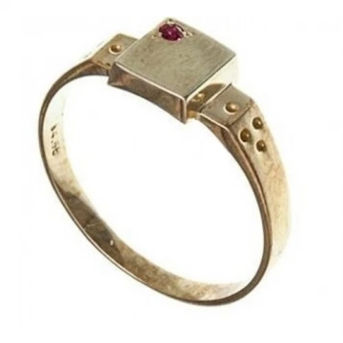 14K Χρυσό Δαχτυλίδι Σεβαλιέ με Ζιργόν DA1007