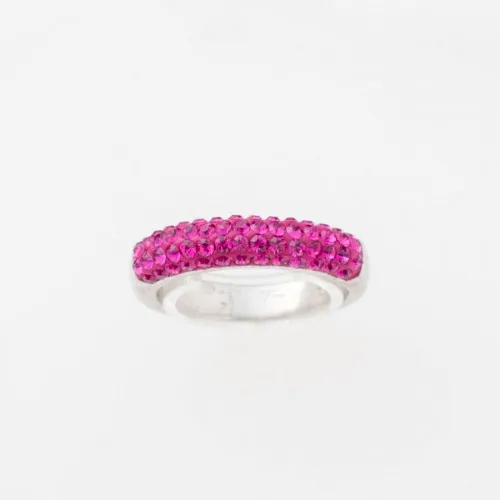 925 Ασήμι Δαχτυλίδι με Ροζ Ζιργκόν DA4008