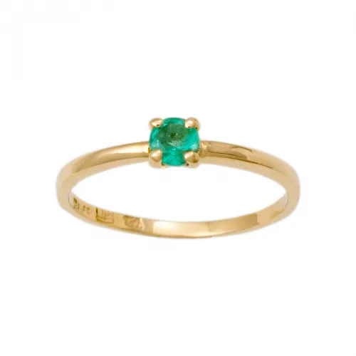18K Χρυσό Δαχτυλίδι με Σμαράγδι DE00007