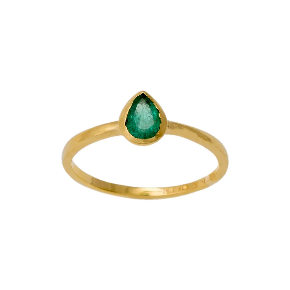 18K Χρυσό Δαχτυλίδι με Σμαράγδι DE00019