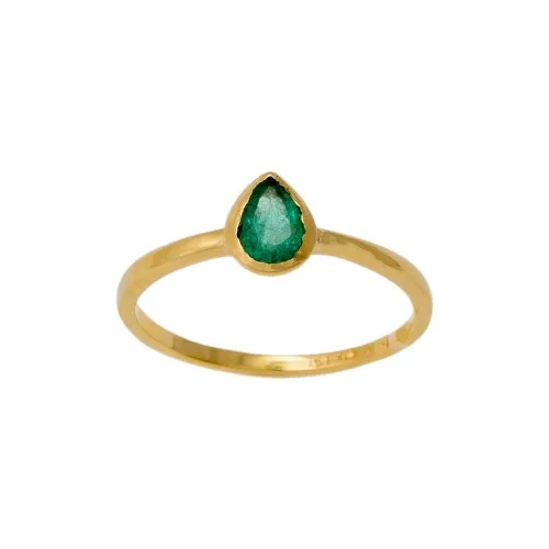 18K Χρυσό Δαχτυλίδι με Σμαράγδι DE00019