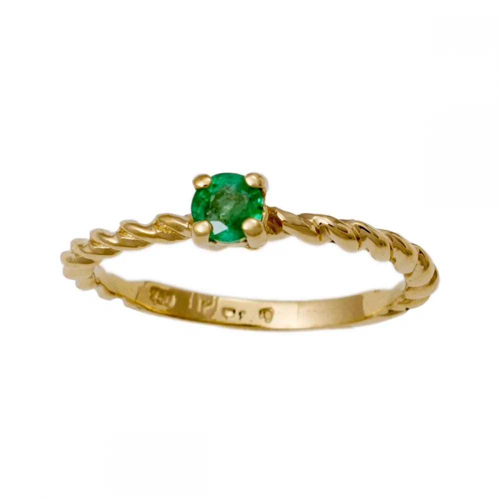 18K Χρυσό Δαχτυλίδι με Σμαράγδι DE00033