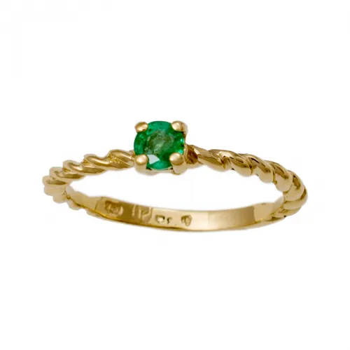 18K Χρυσό Δαχτυλίδι με Σμαράγδι DE00033